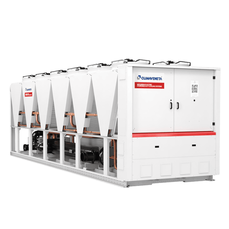 Industrial air-cooled chiller unit showcasing premium equipment used in commercial HVAC installation services by Pujnik.